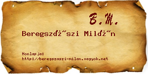 Beregszászi Milán névjegykártya