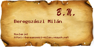 Beregszászi Milán névjegykártya