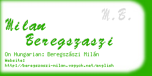 milan beregszaszi business card